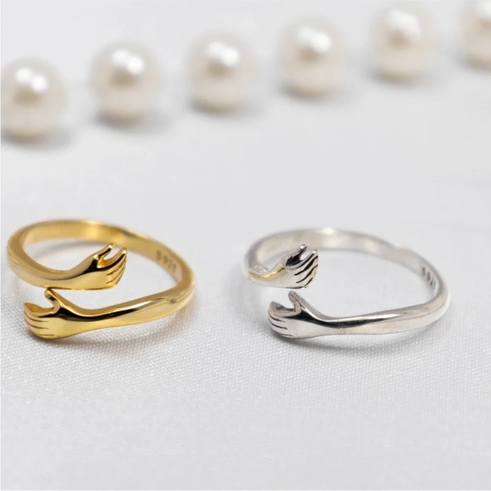 Anthropologie Gold Embrace Hug Ring